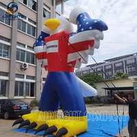 Feux d'artifice publicité personnalisée 20 pieds de haut géant gonflable drapeau américain aigle homme ballon