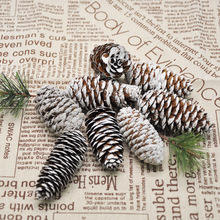 थोक सुंदर स्प्रूस पाइन शंकु सफेद क्रिसमस की पुष्पचक्र सजावट क्रिसमस पार्टी की आपूर्ति - Product Image 3