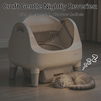 Bac à litière automatique minimaliste à ouverture supérieure, autonettoyant, toilette intelligente pour chat avec capteur de gravité, facile à nettoyer, compact