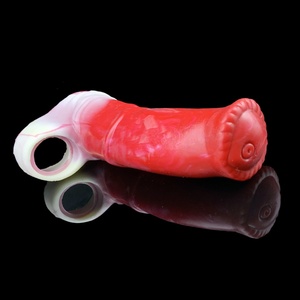 ปลอกหุ้มอวัยวะเพศชาย FRRK Factory Horse Cock Sleeves Extender ขนาดใหญ่ สีสันสดใส ทำจากซิลิโคนเหลว สำหรับผู้ชาย - Product Image 6