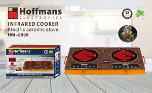 Многофункциональная инфракрасная плита Hoffmans HM-9099 5000 Вт с двумя конфорками, 220 В, электрическая керамическая плита с умным таймером - Product Image 6