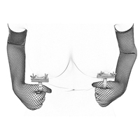 Pinces à mamelon QKKQ avec gants d'opéra, pinces à mamelon réglables, stimulation du mamelon Bondage du sein retenue fétiche Bdsm SexToy hommes