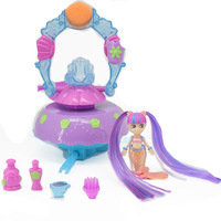 Jouets de bain de sirène en plastique pour fille, joli ensemble de jeu de sirène illuminés, pour filles, à la mode,