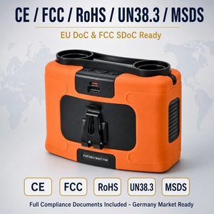 Ventilador Socool de 20000 mAh, Portátil, Recargable, para Acampar al Aire Libre, Ventilador de Cuello, con Clip para Cinturón, Mini Ventilador sin Aspas, 10 Velocidades, para el Hogar y el Automóvil - Product Image 4