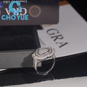 Anillo de Corazón con Moissanita Baguette Iced Out, Plata de Ley 925 Sólida, Joyería Hip Hop Personalizada, Anillo de Diamante Moissanita VVS - Product Image 4