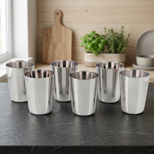Verre à eau classique en acier inoxydable écologique et durable - Product Image 2
