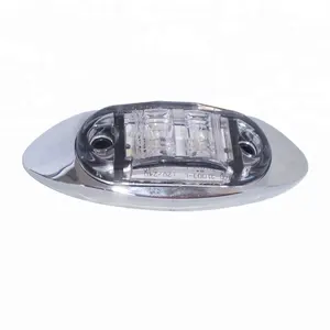 Factory wholesale 2.5 Inch Oval Red amber LED Truck Trailer Clearance Lamp Side Marker Lights