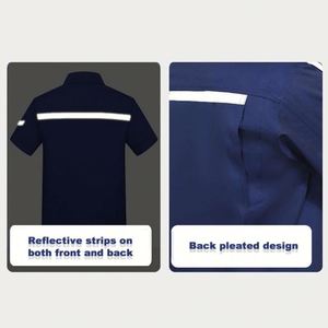 Design Wholesale of New Materials Workwear Construction Pants Reflective Strip T-<b>shirt</b> Working Uniform Support logo Custom - Product Image 5