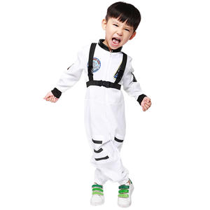 White Polyester <strong>Astronaut</strong> Role Play <strong>Costume</strong> for <strong>Kids</strong> Boys and Girls for Halloween or Carnival Parties Includes Top and Pants - Product Image 5