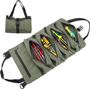 Échantillon gratuit : Trousse à outils enroulable multifonction en toile pour organiser les outils de voiture, moto et équipement de camping - Product Image 6