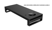Produit d'innovation 3-en-1 pliable en alliage d'aluminium support de moniteur ergonomique chargeur sans fil hub d'extension USB 17 ''ordinateur portable