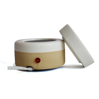 Diffuseur électrique 2-en-1 en céramique pour bougies et cires fondues, brûleur d'arômes écologique, décoration d'intérieur pour bougies parfumées, cubes de cire et aromathérapie