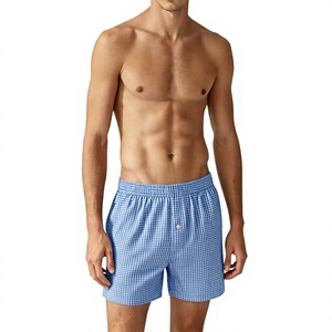 Calzoncillos Bóxer para Hombre, 100% Algodón, Transpirables, Tejidos, con Diseño a Cuadros, Cintura Elástica, para Uso Diario - Product Image 3