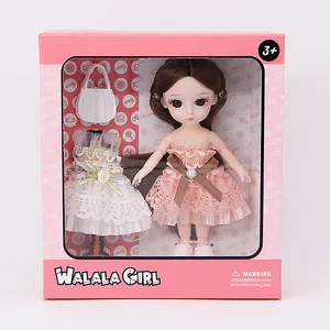 Boneca articulada bonita para menina, brinquedos de jogo, boneca articulada móvel da moda, com roupa e bolsa de mão