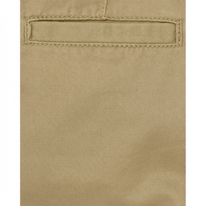 Paquete de 2 Pantalones chinos rectos para uniforme escolar para niños en ajuste cómodo elástico bronceado - Product Image 1