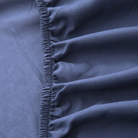 Ensemble de draps de lit super doux bleu marine 1800 fils