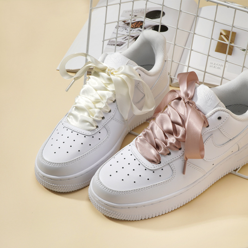Fashion DIY Silk Shoelaces Ballet Flat