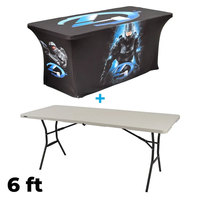 Housse de table personnalisée en couleur, impression par sublimation thermique CMYK, nappe promotionnelle pour événements