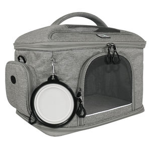 Sac à bandoulière classique et pratique pour animaux de compagnie, fermeture éclair étanche, design rembourré multi-structurel et respirant pour petits chiens en randonnée - Product Image 2