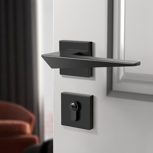 Poignée <span class=keywords><strong>de</strong></span> <span class=keywords><strong>porte</strong></span> intérieure en alliage <span class=keywords><strong>de</strong></span> zinc à <span class=keywords><strong>prix</strong></span> d'usine, ensemble moderne nickel mat, poignées <span class=keywords><strong>de</strong></span> <span class=keywords><strong>porte</strong></span> fendues pour portes en bois, idéal pour la maison, le bureau et l'hôtel - Product Image 3