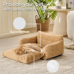 Cat <strong>Bed</strong>, Cat <strong>Beds</strong> for Indoor Cats Washable, Orthopedic Soft Fluffy Round Calming Pet <strong>Bed</strong> for Small to Large Kitty Kittens &amp; <strong>Dogs</strong> - Product Image 5
