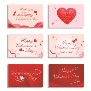 Set di 6 biglietti di auguri con busta essere il mio San Valentino felice san valentino - Product Image 2