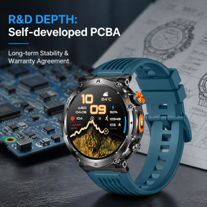 Nouvelle Montre Connectée GPS Sportive d'Extérieur HT42 2026 avec Écran IPS Tactile 1,7 pouces, Étanchéité 3 ATM, Boussole Fitness Android et Bracelet en Gel de Silice - Product Image 5