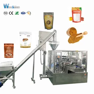 Machine de remplissage et d'emballage de lait en poudre de piment de sachet plat à fermeture éclair debout de sac Doypack de papier d'aluminium d'emballage alimentaire automatique