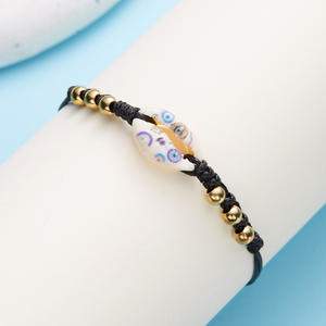 Bracelet tissé mode peint coquille étoile de mer tissé à la main Bracelet de coquille pour les femmes Uionen 1308 - Product Image 3