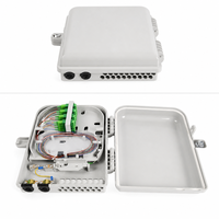 Caja Divisora Óptica de 16 Fibras, Caja de Distribución de Fibra Montada en Pared, IP65, PC, ABS, Divisor PLC 1x8 1x16, FTTH, ODN
