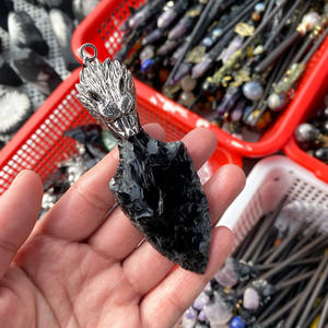 Daga de Cristal de Opalita en Oferta, Piedra Curativa, Colgante de Obsidiana Tallado a Mano para Manualidades con Cristales, Regalo - Product Image 2