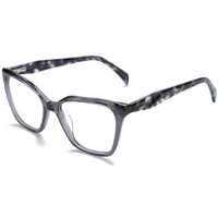 Elan Optical YB8017 Nouvelle Arrivée Monture de Lunettes Papillon Œil de Chat Style Européen et Américain pour Femme, Monture Complète en Acétate, Lunettes Optiques
