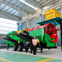 Trommel rotatif mobile haute performance pour le criblage de compost et d'engrais organiques à vendre