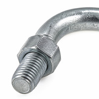 Collier de serrage en U pour tuyaux, boulon en U en acier au carbone galvanisé, fixation robuste pour le support de conduites de pétrole et de gaz