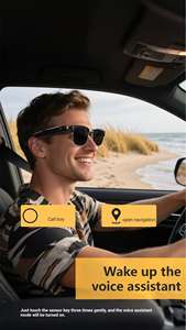 Nuevo F20 Batería de larga duración Gafas de moda de alta calidad para <span class=keywords><strong>escuchar</strong></span> Traducción en tiempo real Gafas AI Reproducción de música Gafas inteligentes - Product Image 5