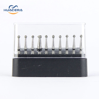 Fraises orthodontiques de haute qualité BR-40S consommables de fraises diamantées dentaires avec mèches de routeur à pointe en carbure de sécurité avancée par Huacera