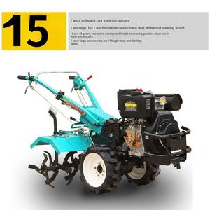 Allradgetriebener Diesel-Kultivator Rotationshacke Unkrautbekämpfung Pflügen Doppelfunktion Furchen- und Rückfüllmesser für Nass- und Trockenland - Product Image 4