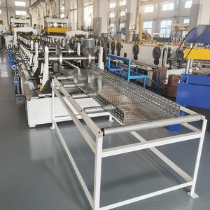 Ligne de poinçonnage et de formage de profilés en C de 50 à 800 mm de largeur, machine de formage à froid pour chemins de câbles - Product Image 1