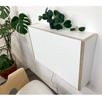 Bureau mural pliable en bois, gain de place, bureau de secrétaire, table flottante en contreplaqué, table basse en bois
