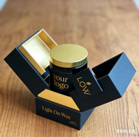 Boîtes cadeaux personnalisées pour bougies de luxe, design de logo personnalisé, ruban, fermeture magnétique, matériaux recyclés écologiques