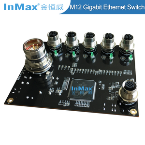 InMax produttore M12 interruttore e M12 cavo di rete 8 Pin Full <span class=keywords><strong>Gigabit</strong></span> 5 porti ferroviario interruttore Ethernet - Product Image 5