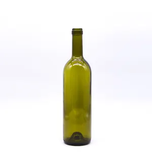 Boş şarap şişesi 750 Ml Bordeaux Cork cam şişe satışı