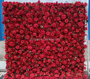 K 3D 5D intérieur fête fournitures Simulation Flowerwall soie tissu base fausse fleur toile <span class=keywords><strong>de</strong></span> fond pour salon et chambre bébé douche - Product Image 1