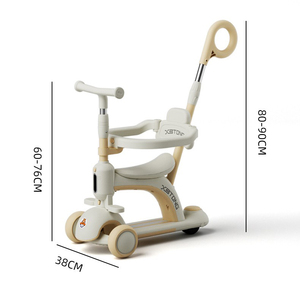 Trottinettes à 3 grandes roues LED pour enfants, avec flash et <span class=keywords><strong>musique</strong></span>, trottinette pliable à poignée, trottinette à pousser pour enfant, jouet, prix d'usine - Product Image 4