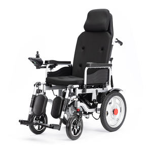 Silla de ruedas eléctrica con respaldo seguro y firme, scooter de cuatro ruedas, silla de ruedas eléctrica plegable portátil para discapacitados - Product Image 1