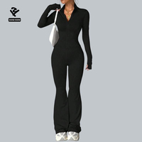 Ensemble de leggings de yoga pour femmes avec fermeture éclair, manches longues, push-up, ensembles de sport nude, vêtements de sport, vêtements de course à pied, vêtements de sport