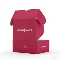 Boîte d'emballage de parfum rose vif personnalisée avec logo de marque et message intérieur imprimé pour l'expédition de produits de beauté et de parfumerie