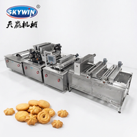 Machine automatique de fabrication de biscuits fourrés tricolores, nouvelle, à base de farine, haute capacité 200-300 kg/h, avec moteur renommé