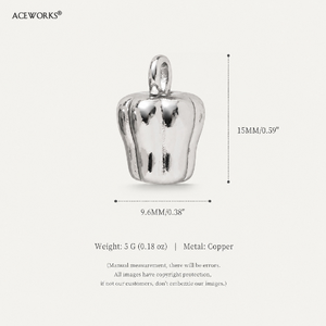 Breloque en argent fruits et légumes |   Pendentif en laiton avec zircon CZ en forme de raisin, cerise, piment, ananas, citrouille, fraise, poire pour la fabrication de bijoux - Product Image 6