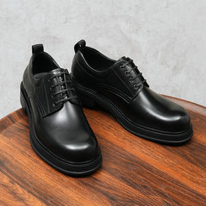 Chaussures de mariage classiques d'automne pour hommes en cuir véritable respirantes antidérapantes à lacets pour le bureau et les soirées - Product Image 4